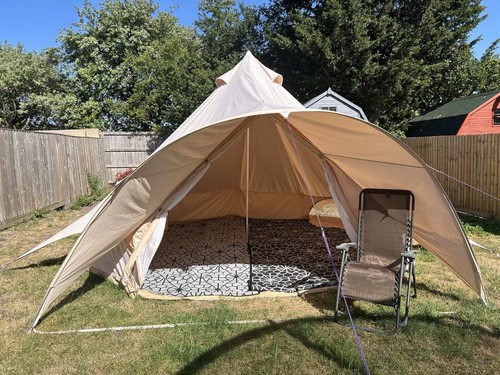 Beige bell shape tent - shape,