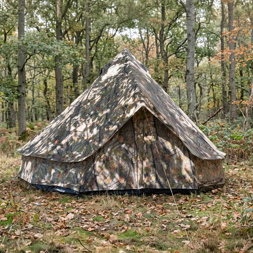 Camo bell tent with chimney - with,